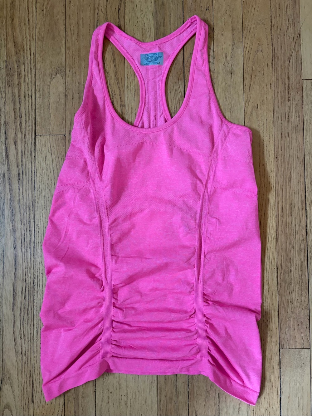 Athleta Speed Light Ruched Racerback Tank Top - Bright Pink